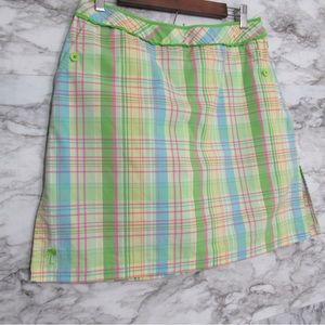 Lilly Pulitzer Vintage White Tag Plaid Skort | Skirt Size 10